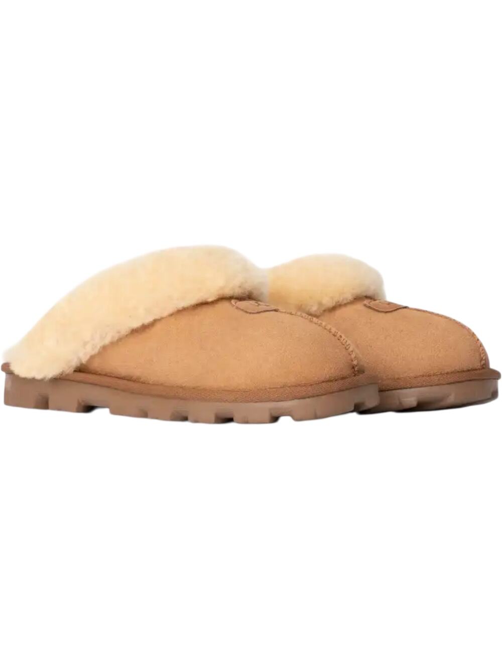 Ugg Coquette Slippers Slip On Sheepskin Shearling Lined Chestnut Tan 7